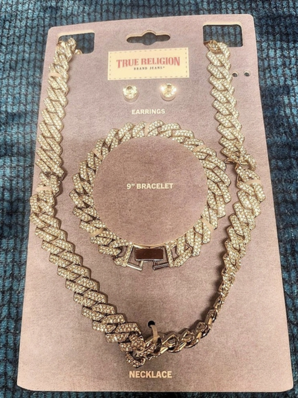 True Religion Jewelry Set Gold NWT